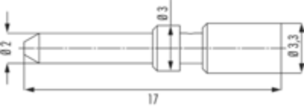 Sirkulære-kontakter/konnektorer, CRIMPSTIFT 2MM(1,0-2,5MM2)