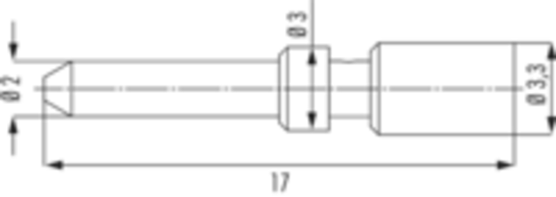 Sirkulære-kontakter/konnektorer, CRIMPSTIFT 2MM(1,0-2,5MM2) - Bilde 2