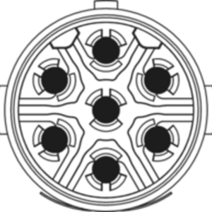 Sirkulære-kontakter/konnektorer, M16 INSERTS – 7-POLE 7003961101 - Bilde 1