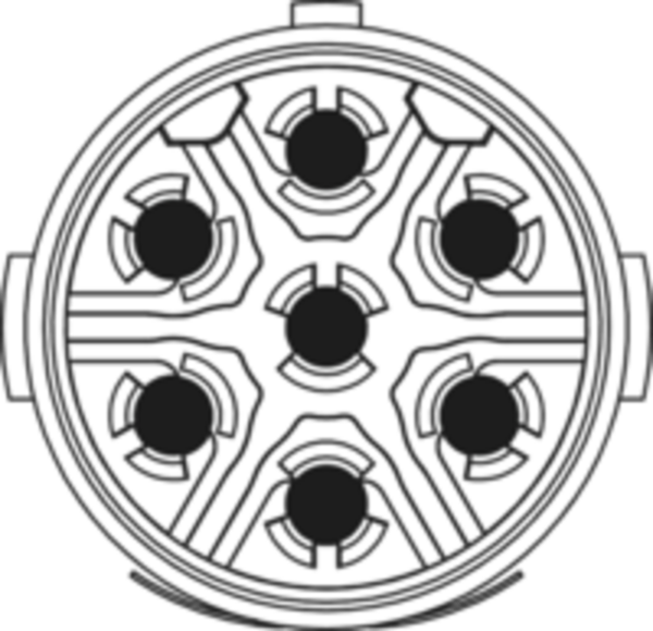Sirkulære-kontakter/konnektorer, M16 INSERTS – 7-POLE 7003961101