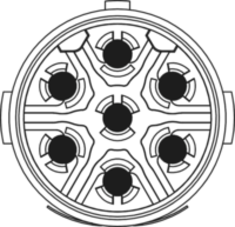 Sirkulære-kontakter/konnektorer, M16 INSERTS – 7-POLE 7003961101 - Bilde 1