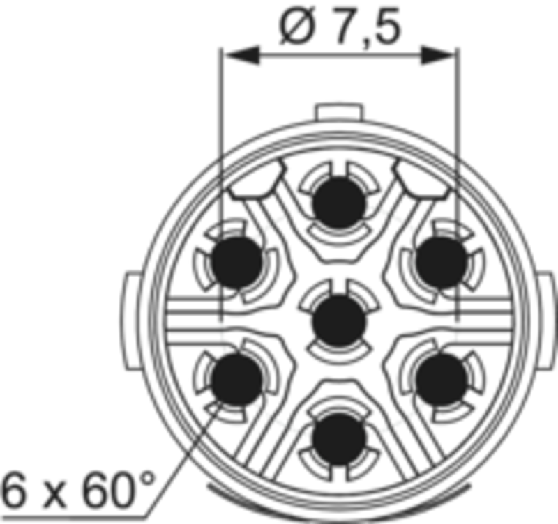 Sirkulære-kontakter/konnektorer, M16 INSERTS – 7-POLE 7003961101 - Bilde 2