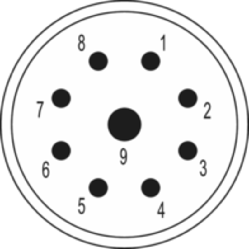 Sirkulære-kontakter/konnektorer, M23 SIGNAL INSERTS – 9-POLE - Bilde 1
