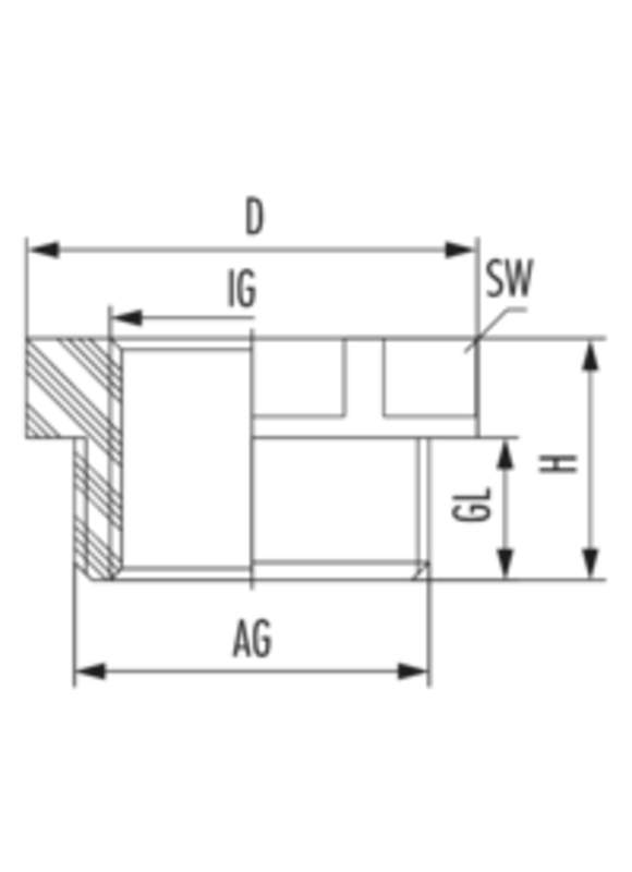 Reduksjonsnippel, R-FS M20-M16 1272201650