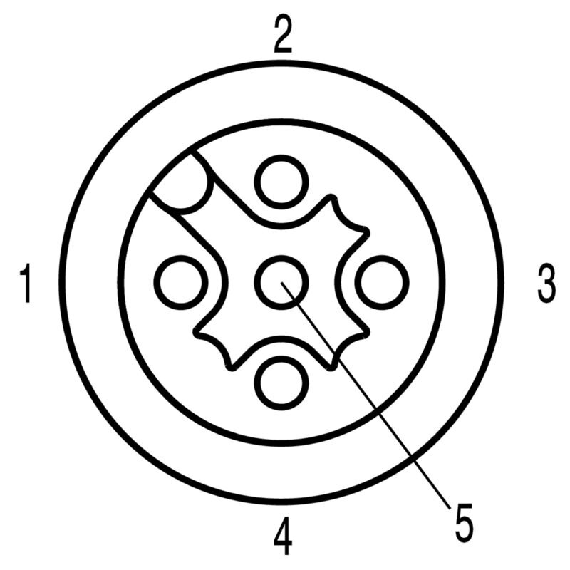 Nettverk OT, SensorKabel og plugger, M12, Hunn, 5pol,  SAIBGZ-P-5A-4/6-M12 - Bilde 2
