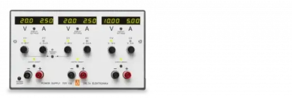 Strømforsyning ES150 W, trippel utgang, 2x 0-20 V 0-10 V, 0-2A