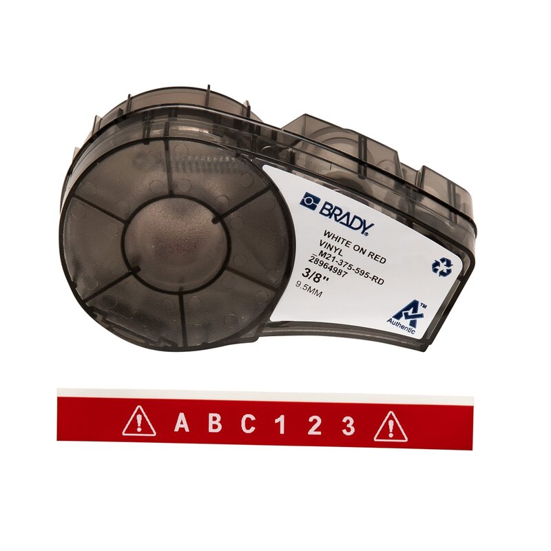 Tape til maskin, M21-375-595-RD Allværs vinyl tape RØD 9,53MM - Bilde 1