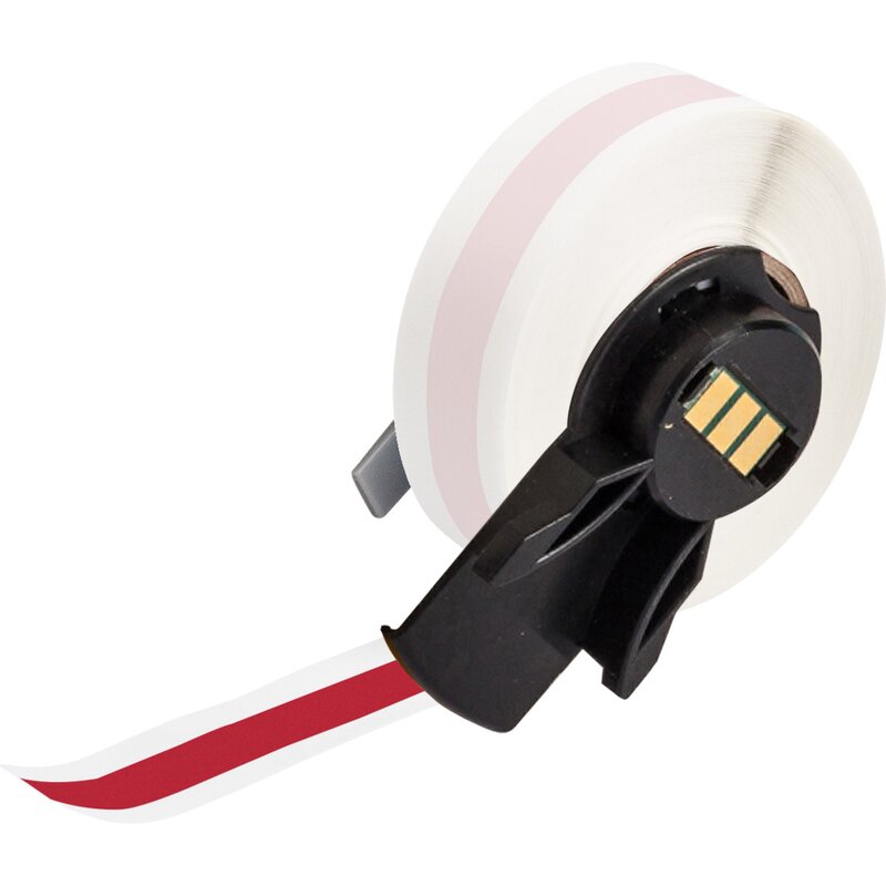Tape til maskin , M6C-375-595-RD Allværs vinyl tape  Rød 9,53 mm - Bilde 1