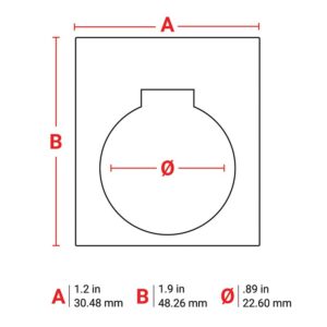 Skilt til  maskin, Eprep Bryterskilt HVIT Hulldiamter 22,6mm Nøkkelhull_B30EP-168-593-WT
 R/180 - Bilde 2