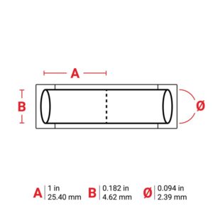 Ledningsmerker til maskin, Krymp 4,62x25,4mm Hvit_B33-94-2-342-2 - Bilde 2
