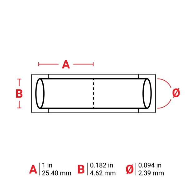 Ledningsmerker til maskin, Krymp 4,62x25,4mm Hvit_B33-94-2-342-2