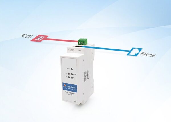 Releer og analoge skiller, Signalomformere, USR DR301 RS232/Ethernet TCP